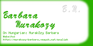 barbara murakozy business card